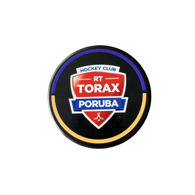 Fan puk s potiskem HC RT TORAX Poruba Official hrací 25-26 Fan puk s potiskem HC RT TORAX Poruba Official hrací 25-26 00