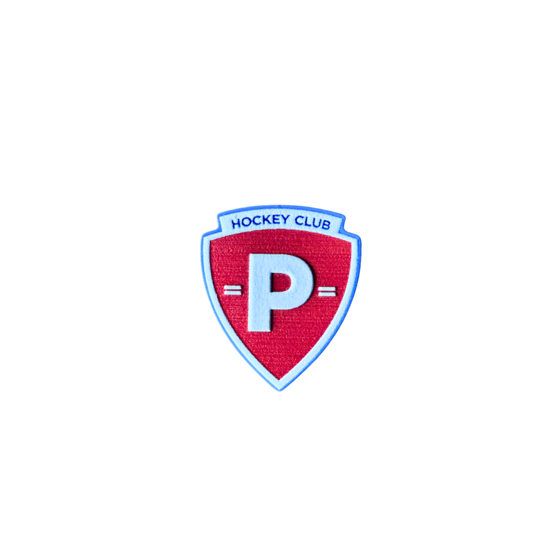 Přívěšek kovová spona Poruba červená